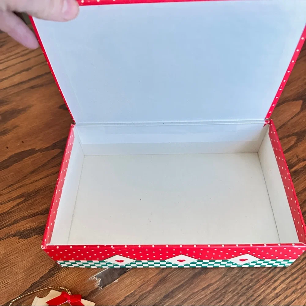 Vintage Rocking Horse Christmas Ornament Set & Pencil box
